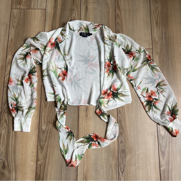 PatBO Floral Print Ruffle Wrap Set - Picture 14 of 16